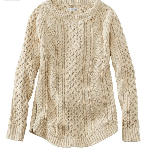 L.L. Bean Sweaters - L.L.Bean Signature Cotton Tunic Fisherman Sweater